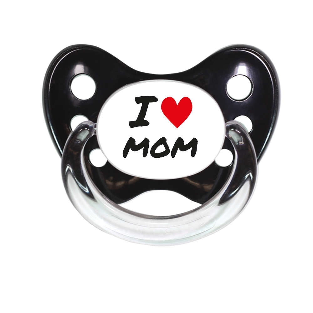 Soother I love Mom black 