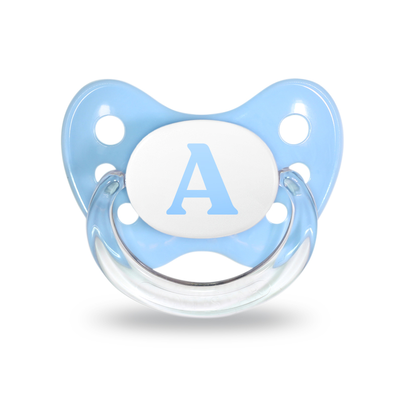 Name pacifier set of 2 with letter A