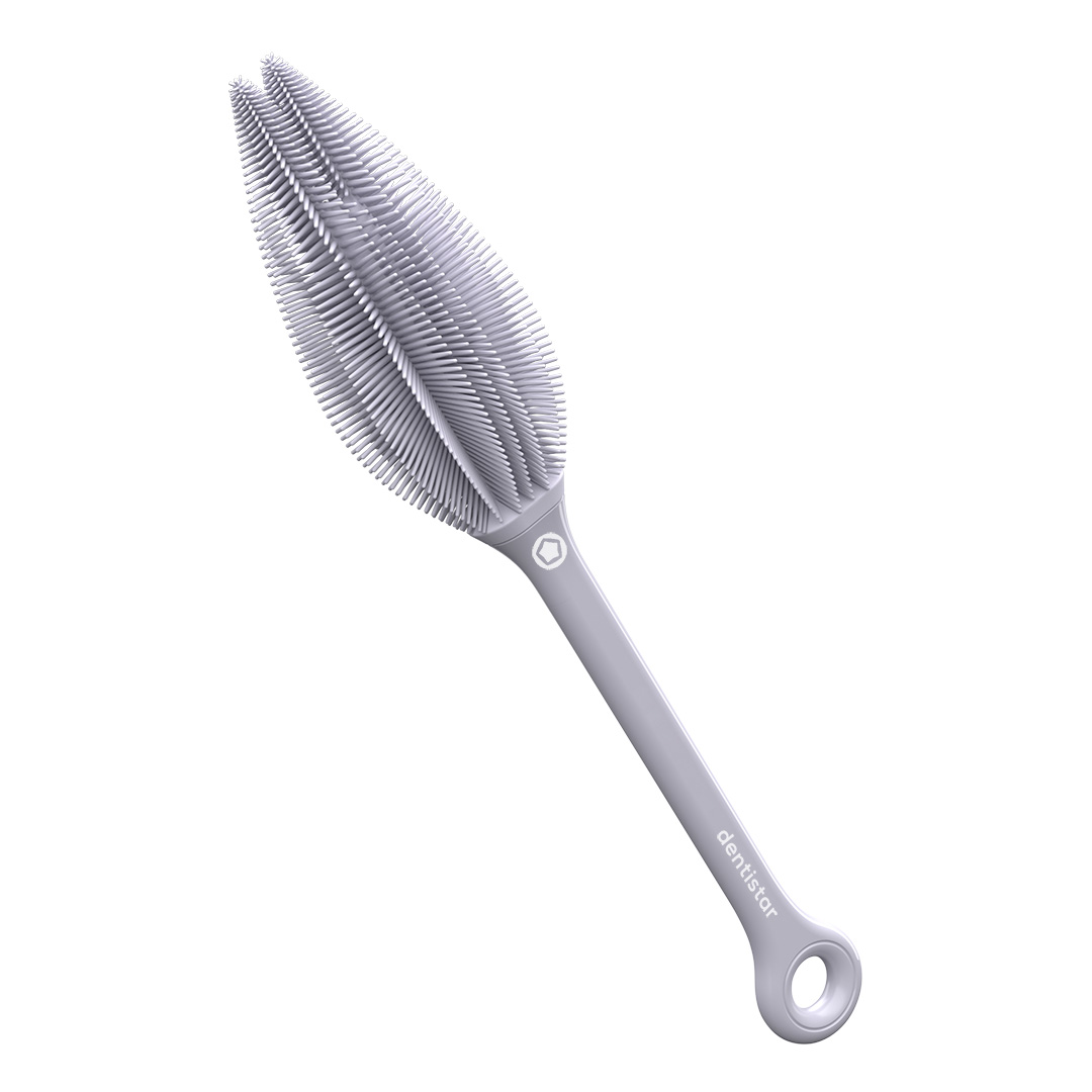 Short Silicone bottle brush in grey