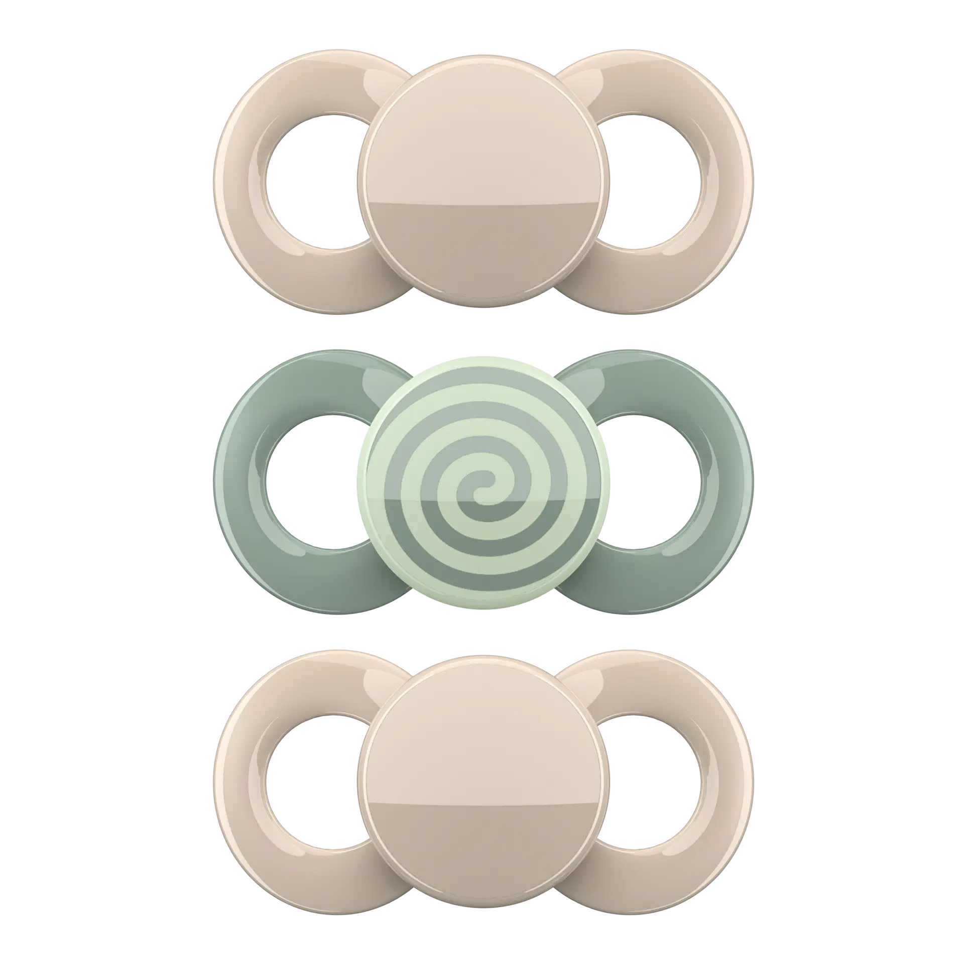 Dentistar day & night pacifier, green and beige, set of 3, 6 - 14 months Dentistar day & night pacifier, green and beige, set of 3, 6 - 14 months