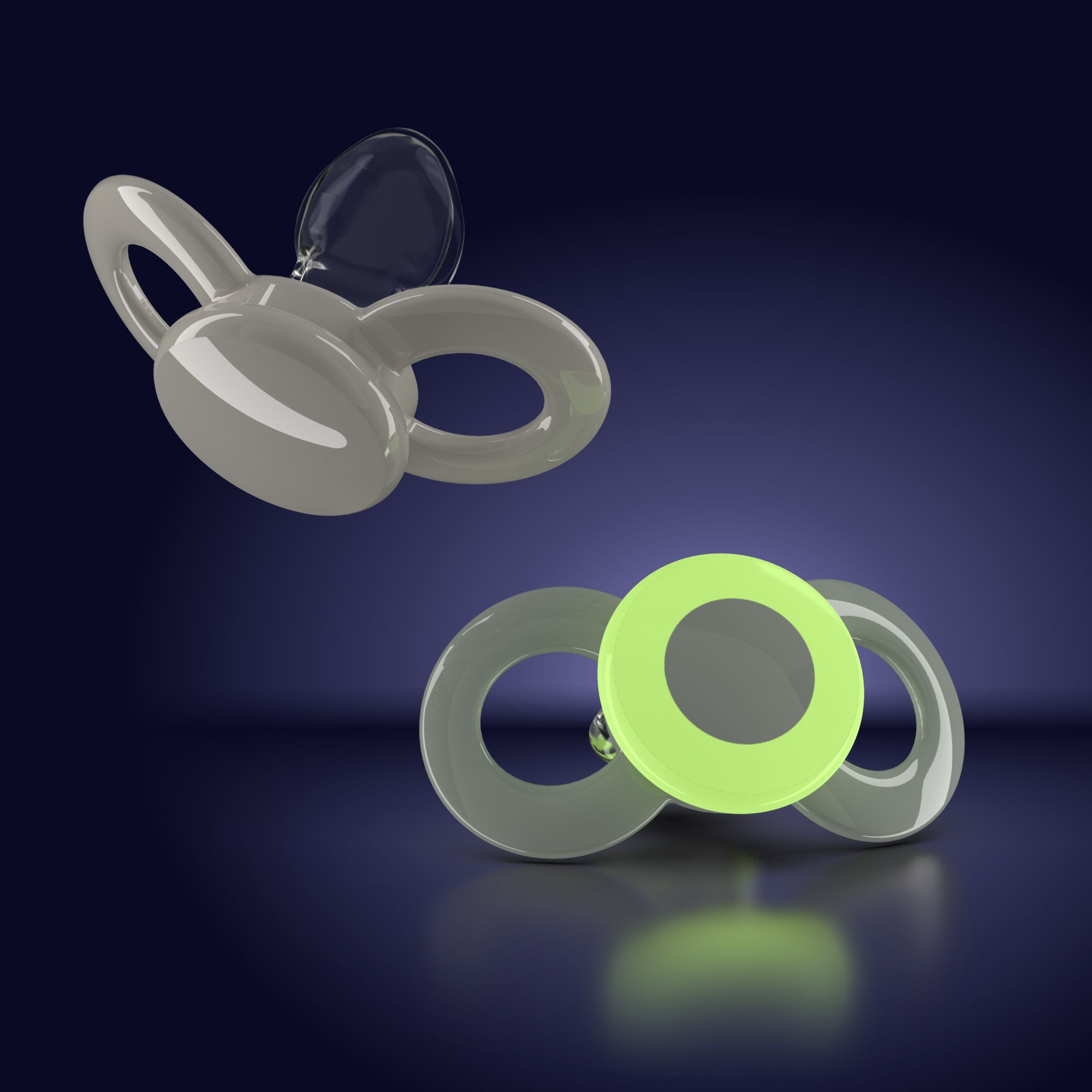 Dentistar day & night pacifier green and beige, set of 2, 0 - 6 months Dentistar day & night pacifier green and beige, set of 2, 0 - 6 months