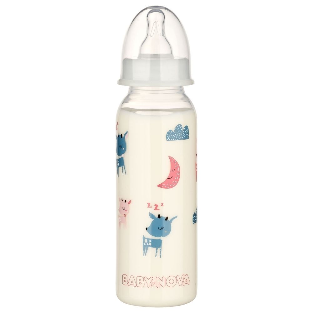 Babyflasche die im Dunkeln leuchtet mit Reh Motiv