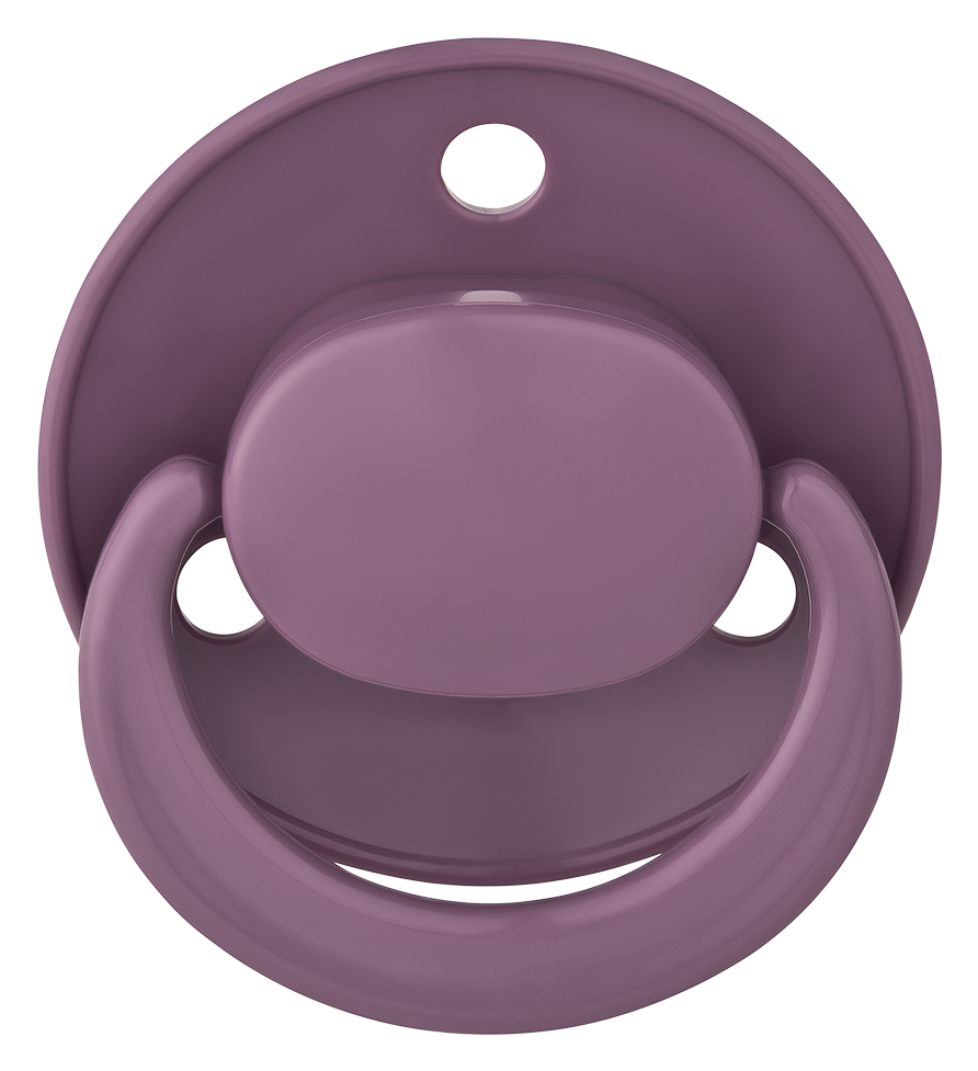 Round latex soother in purple