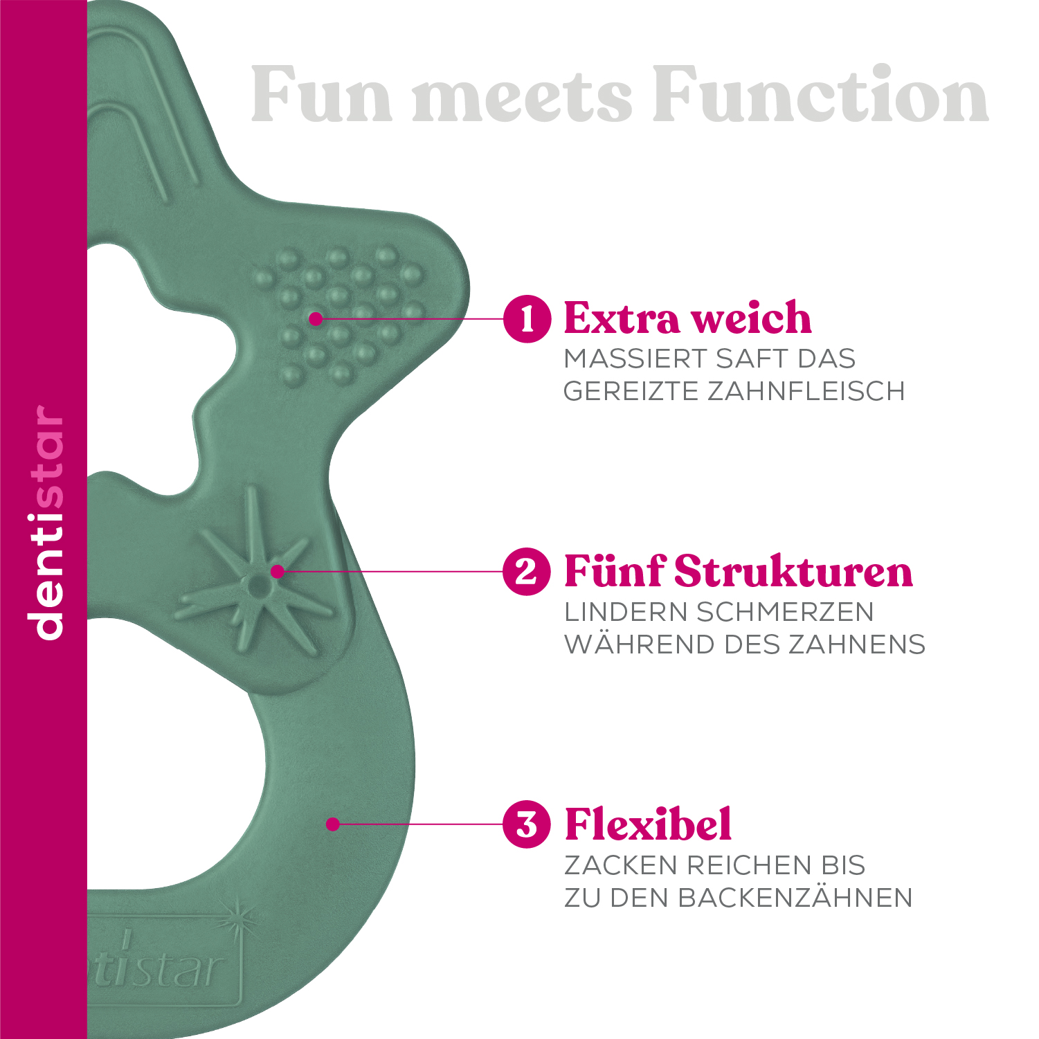 Star Teether - Dark Green