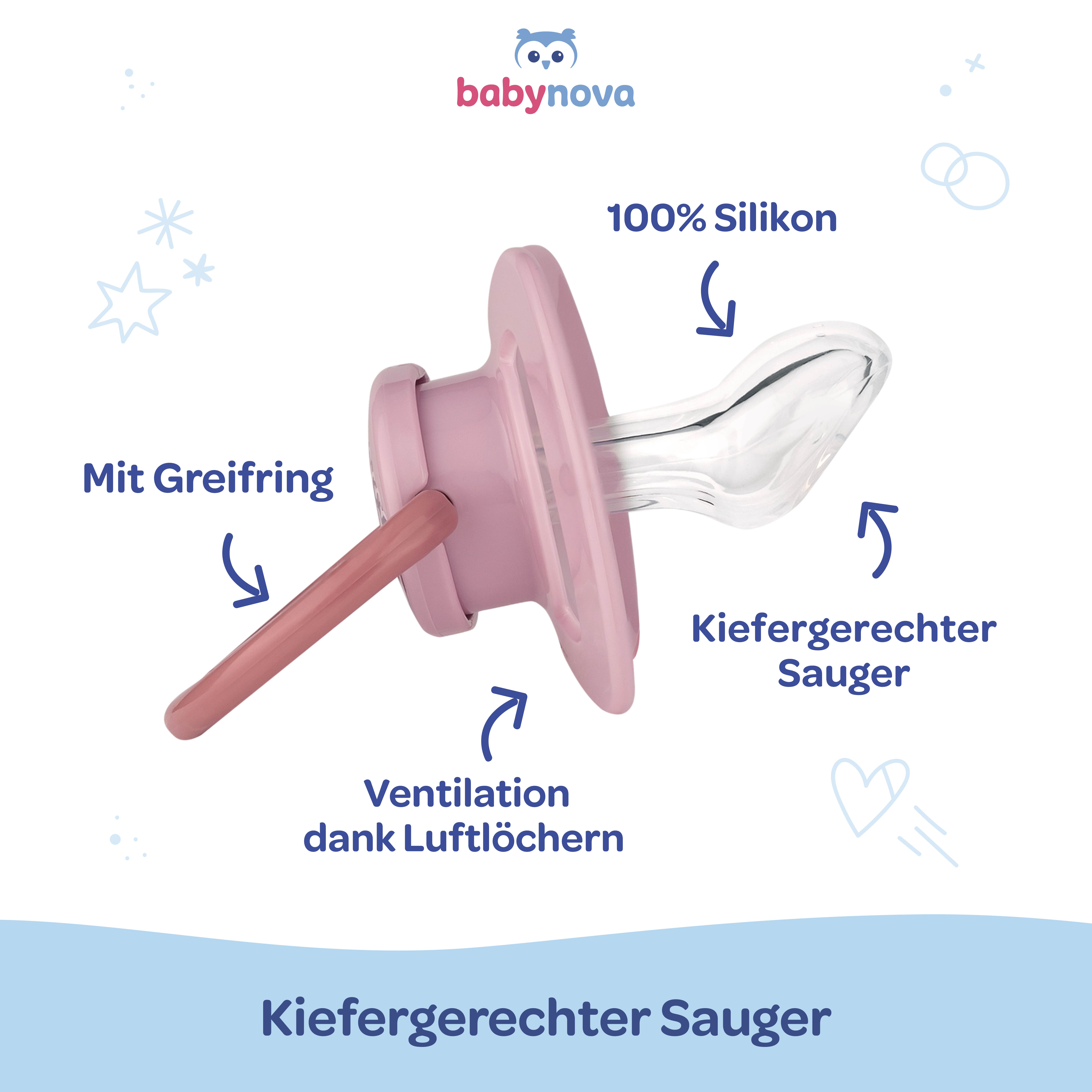 Schnuller Set  Flamingo & Zebra Gr. 2