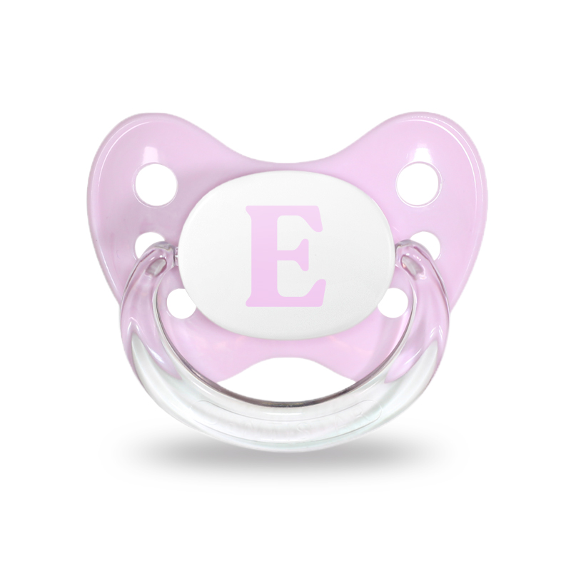 Name pacifier set of 2 with letter E Name pacifier set of 2 with letter E