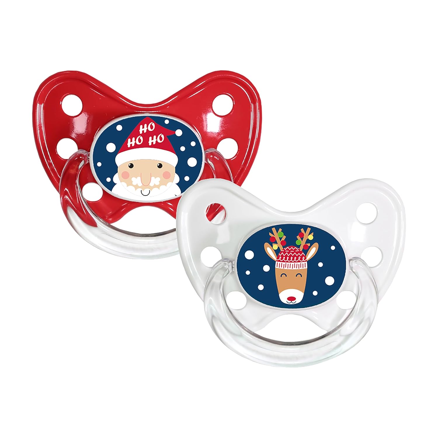 Schnuller Set - Weihnachtsmann & Rentier