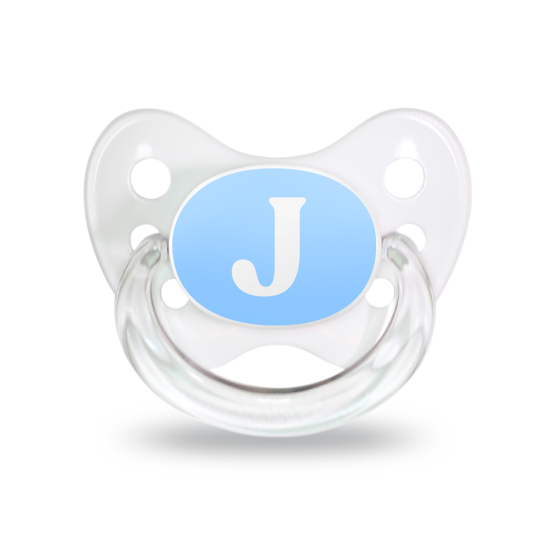Name pacifier set of 2 with letter J