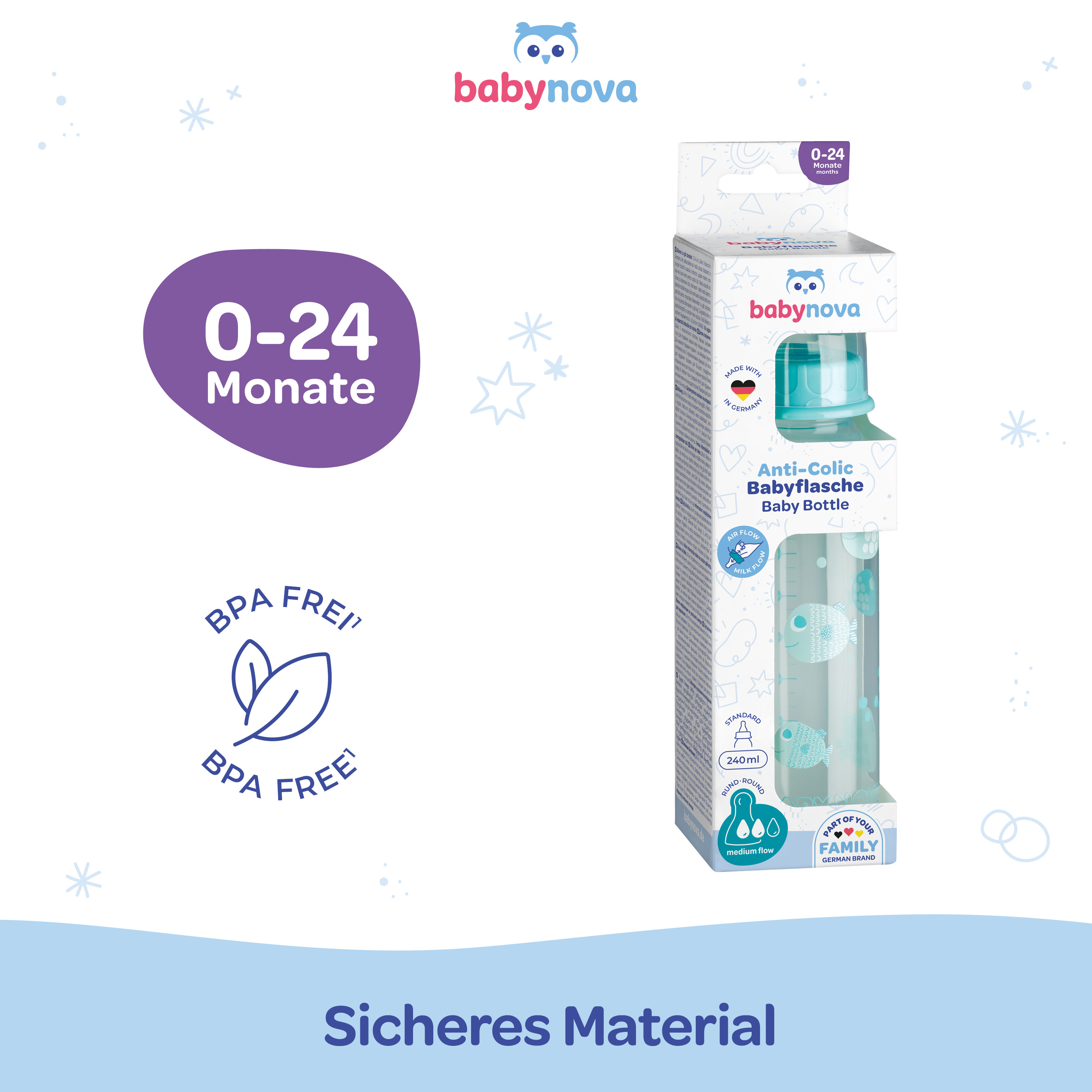 240 ml Standard Babyflasche - Hasen 240 ml Standard Babyflasche - Hasen