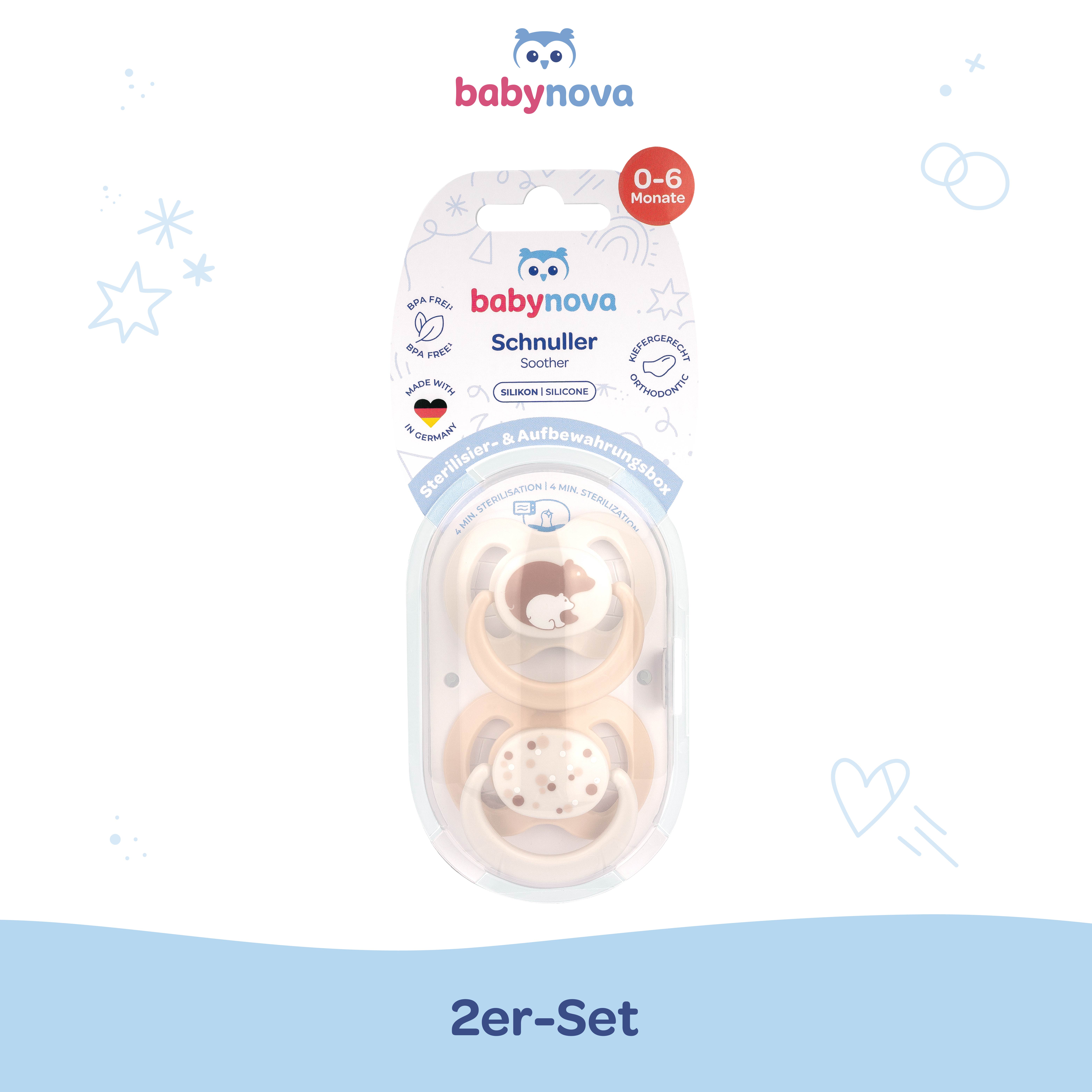 Schnuller Set  Bären & Punkte Gr. 1 