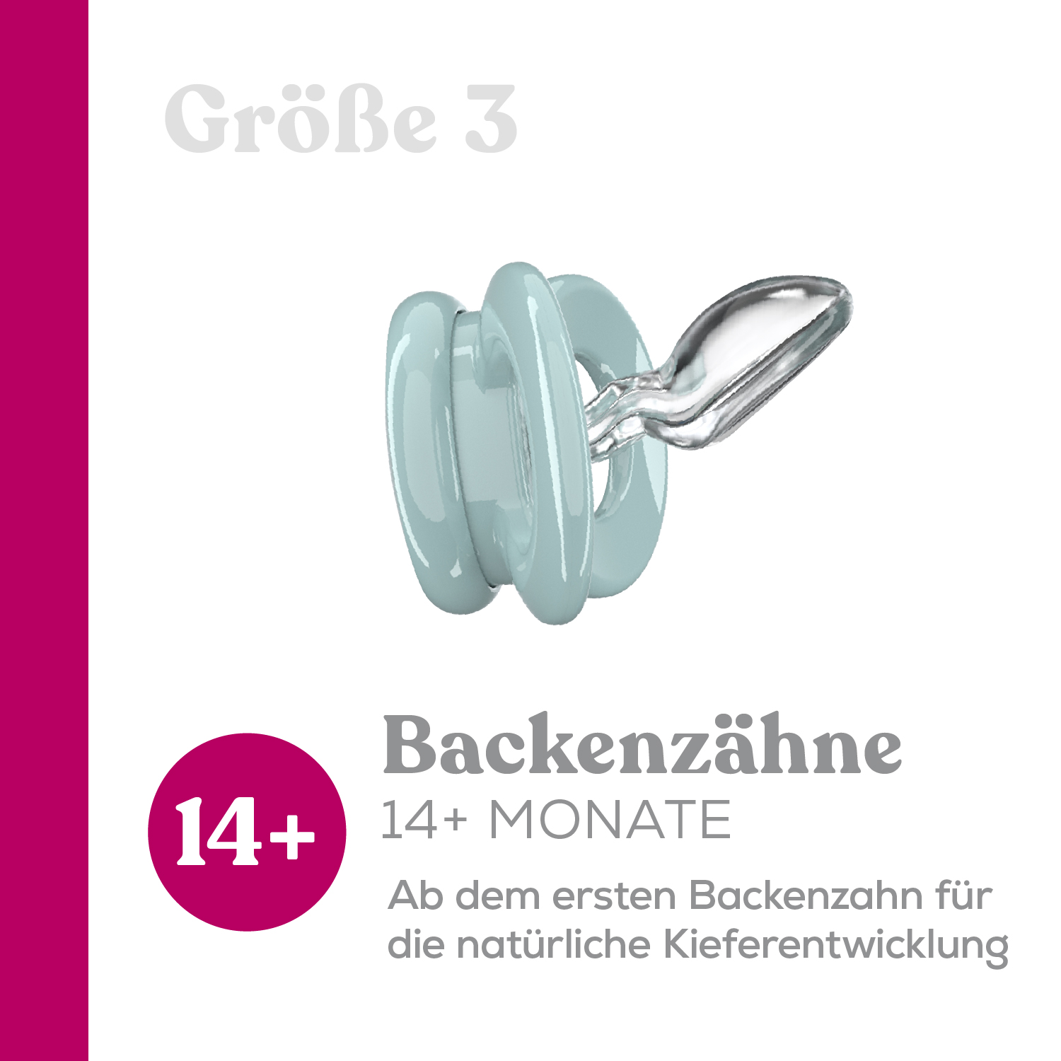 Day & Night Pacifier 2 Pack - Size 3 - Turquoise & Blue with Star