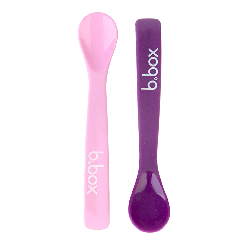 Silikonlöffel, 2 Stück, rosa und lila