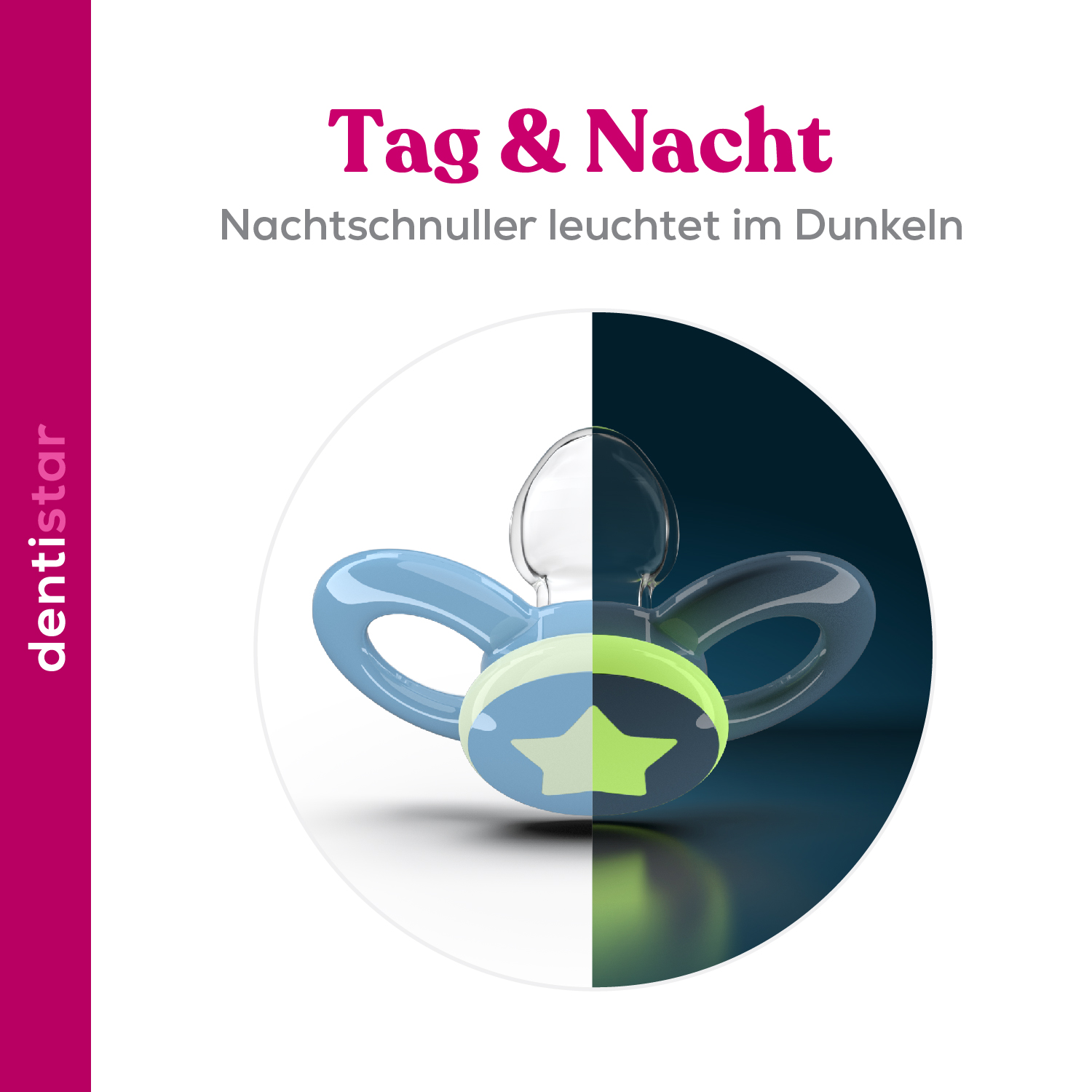 Day & Night Pacifier 2 Pack - Size 1 - Grey & Green with Circle