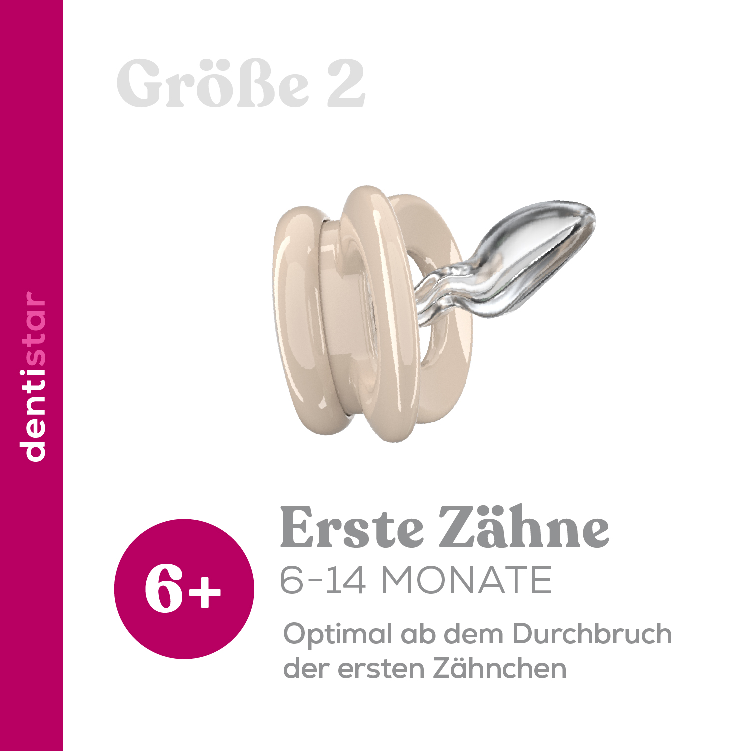 Day & Night Pacifier 2 Pack - Size 2 - Ivory & Green with Spiral