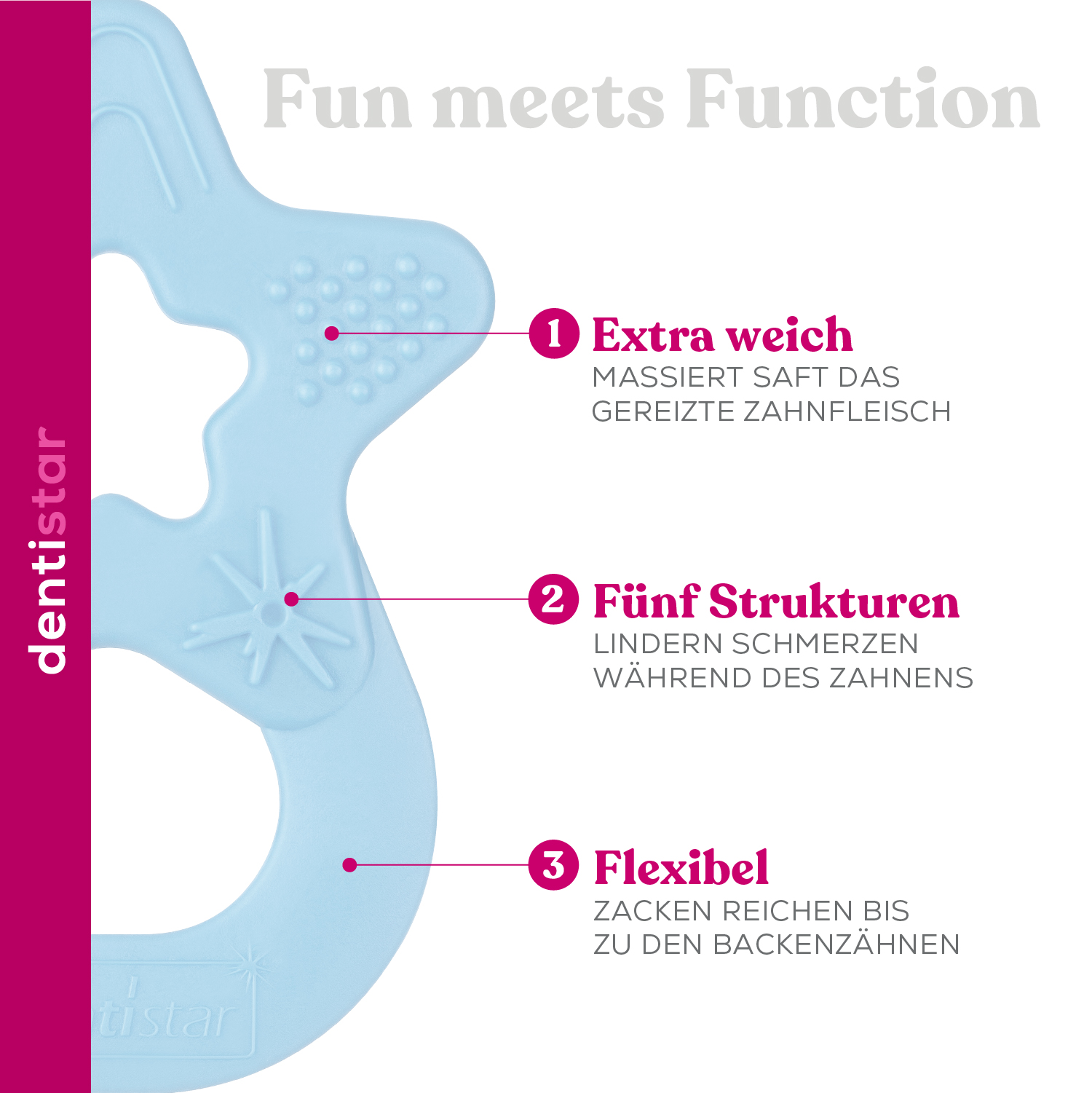 Star Teether - Light Blue