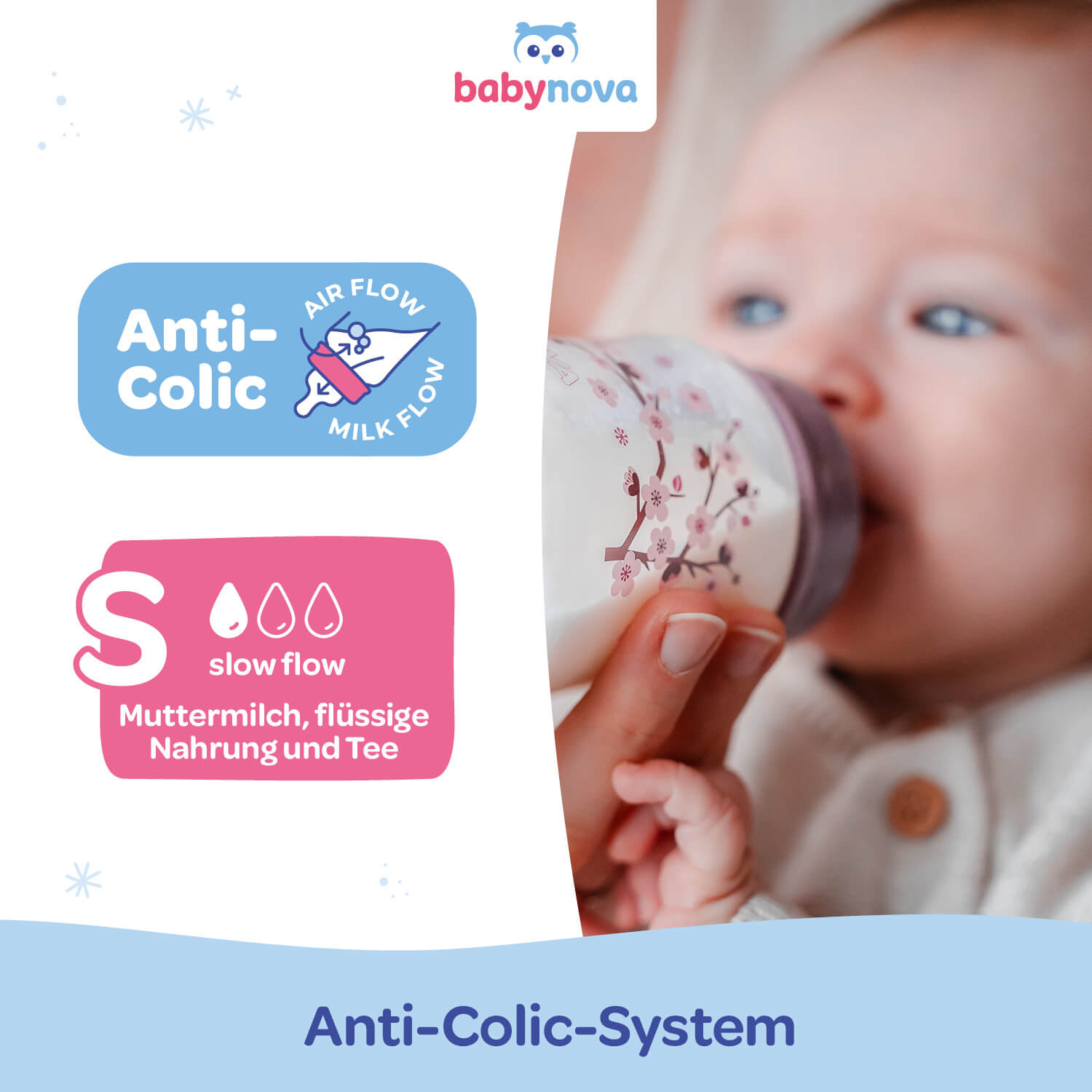Feeding bottle 150ml wideneck cherry blossom Feeding bottle 150ml wideneck cherry blossom