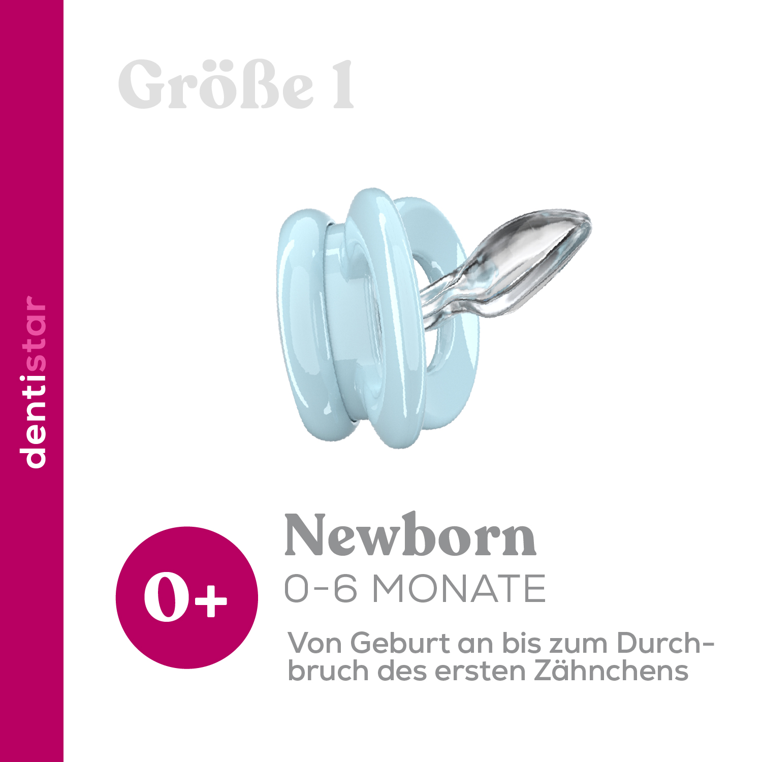 Day & Night Pacifier 2 Pack - Size 1 - Blue & Blue with Star