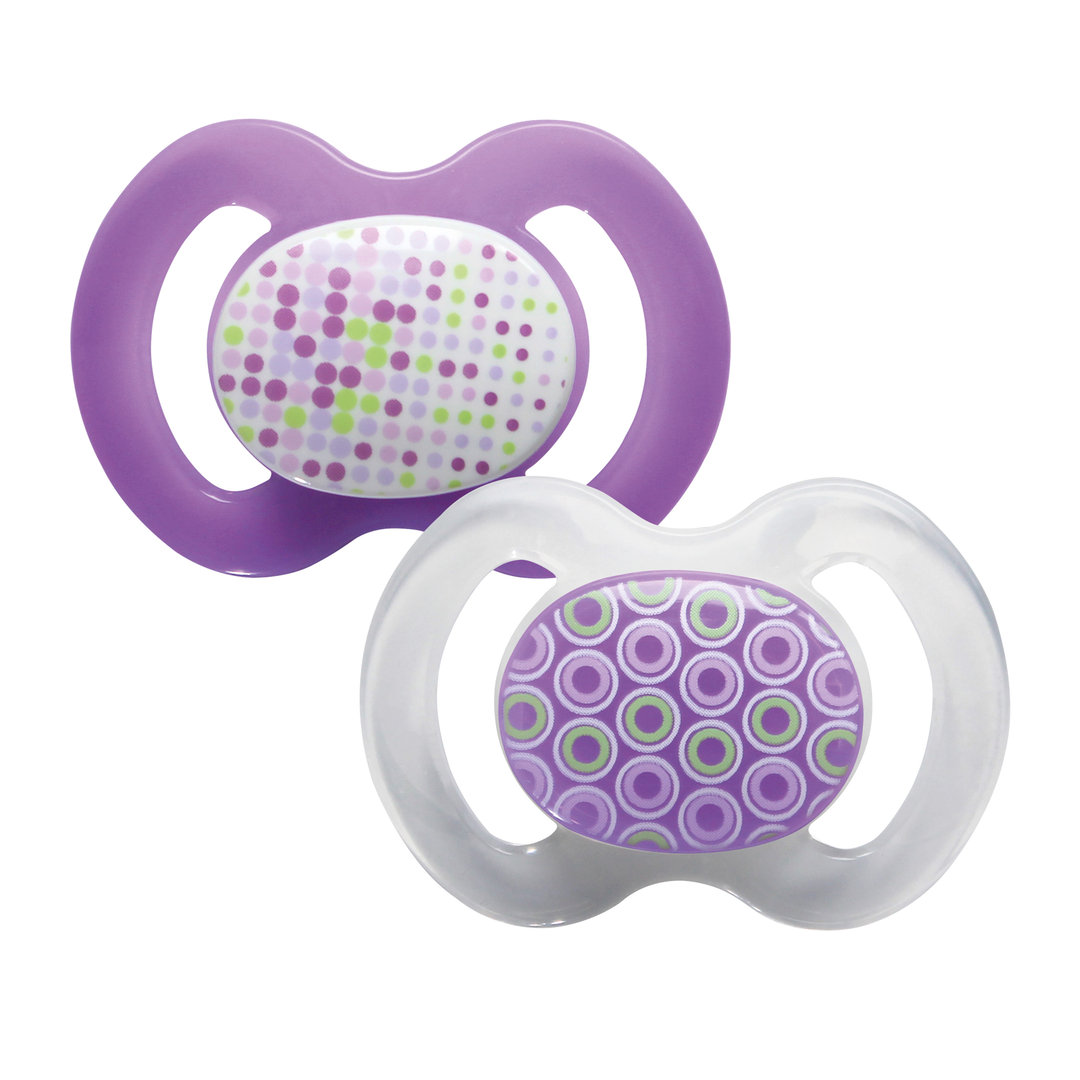 Soother Set purple Dots