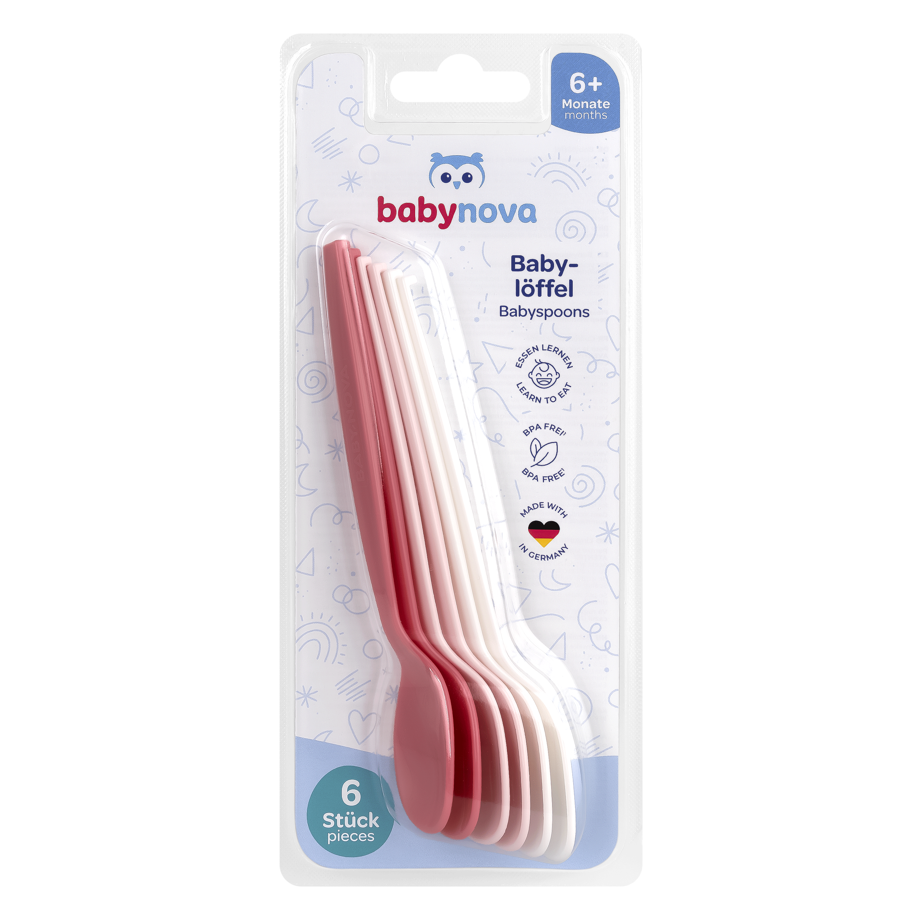 Babylöffel Set Altrosa