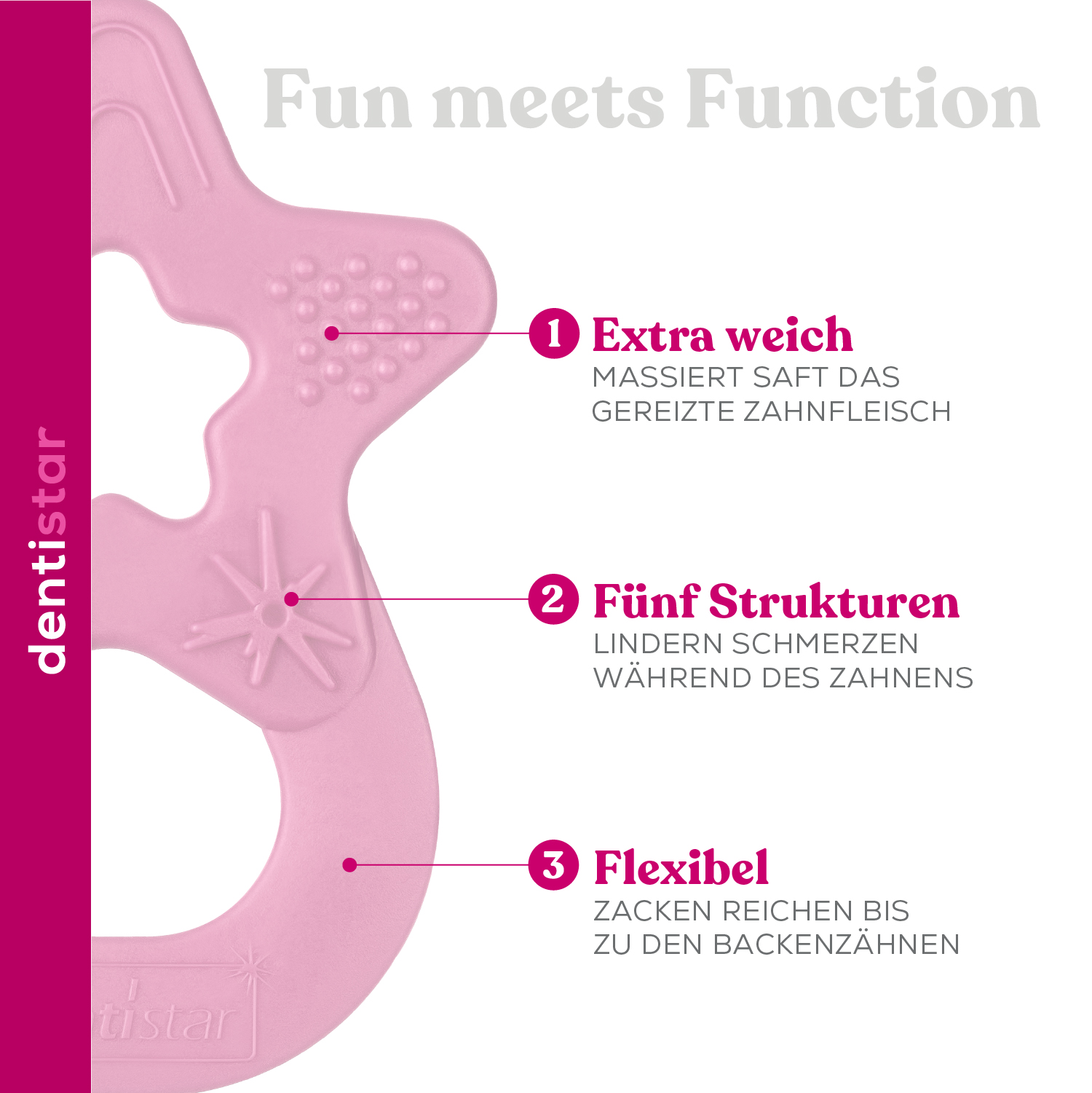 Star Teether - Light Pink