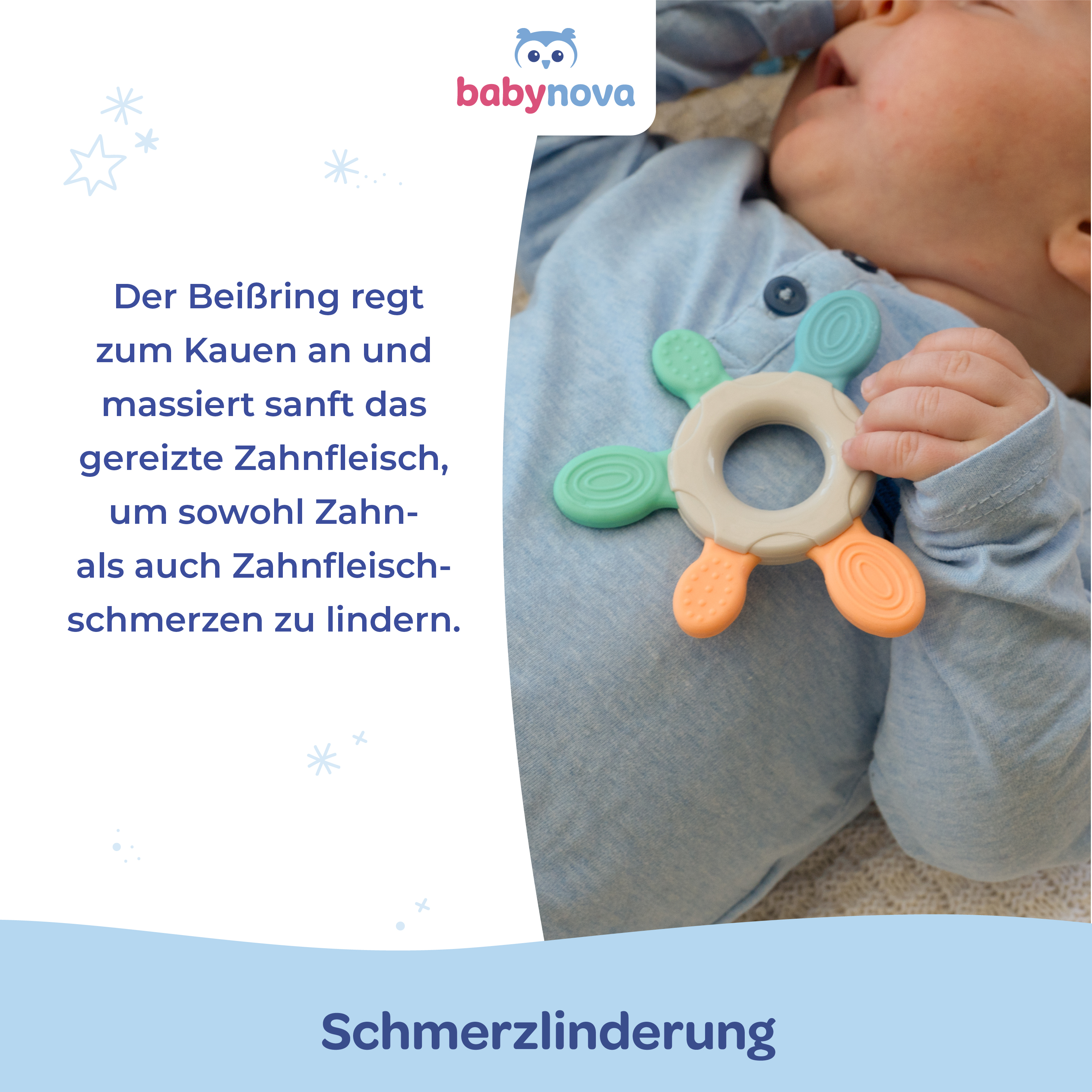 Baby Teether - Blue