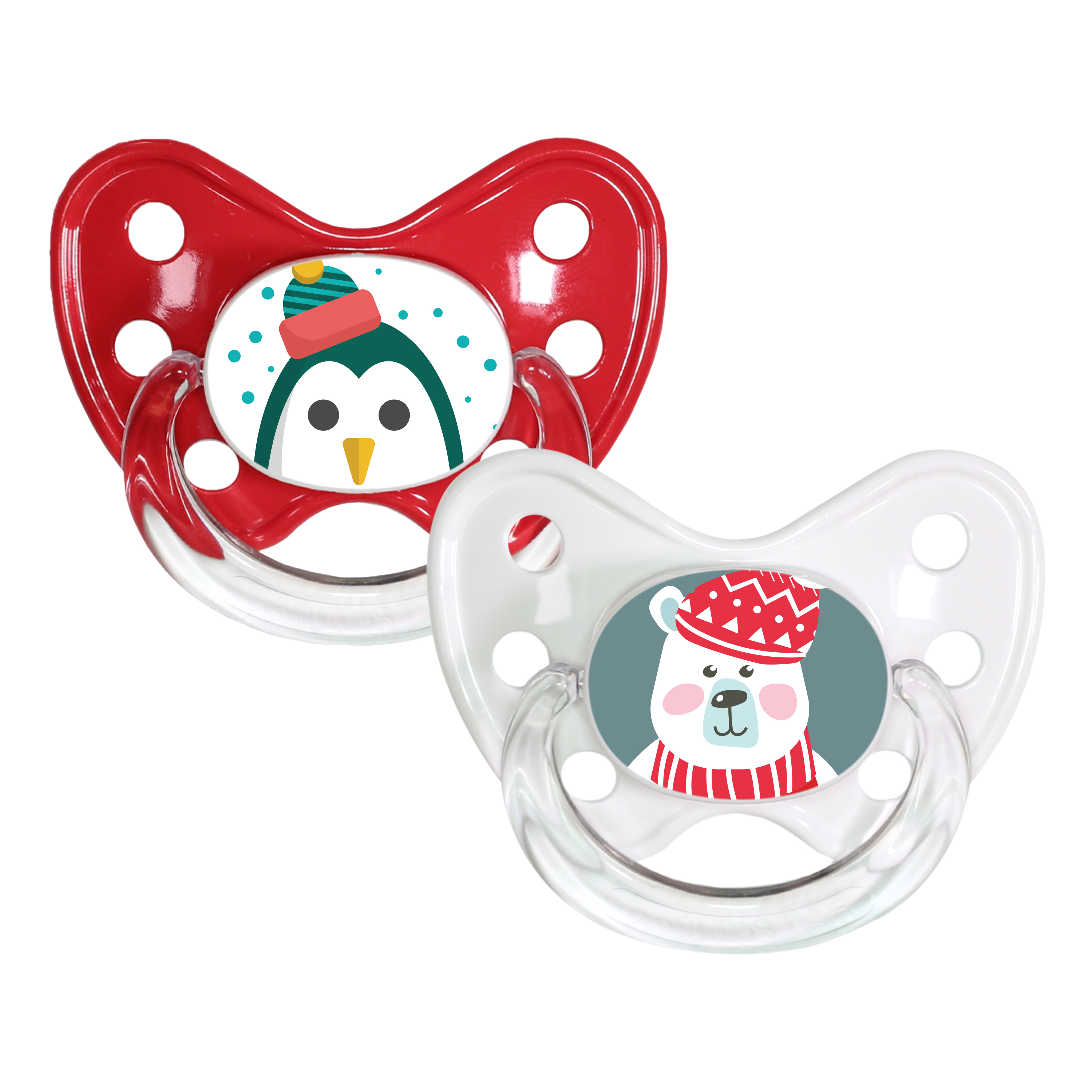 Schnuller Set - Eisbär & Pinguin