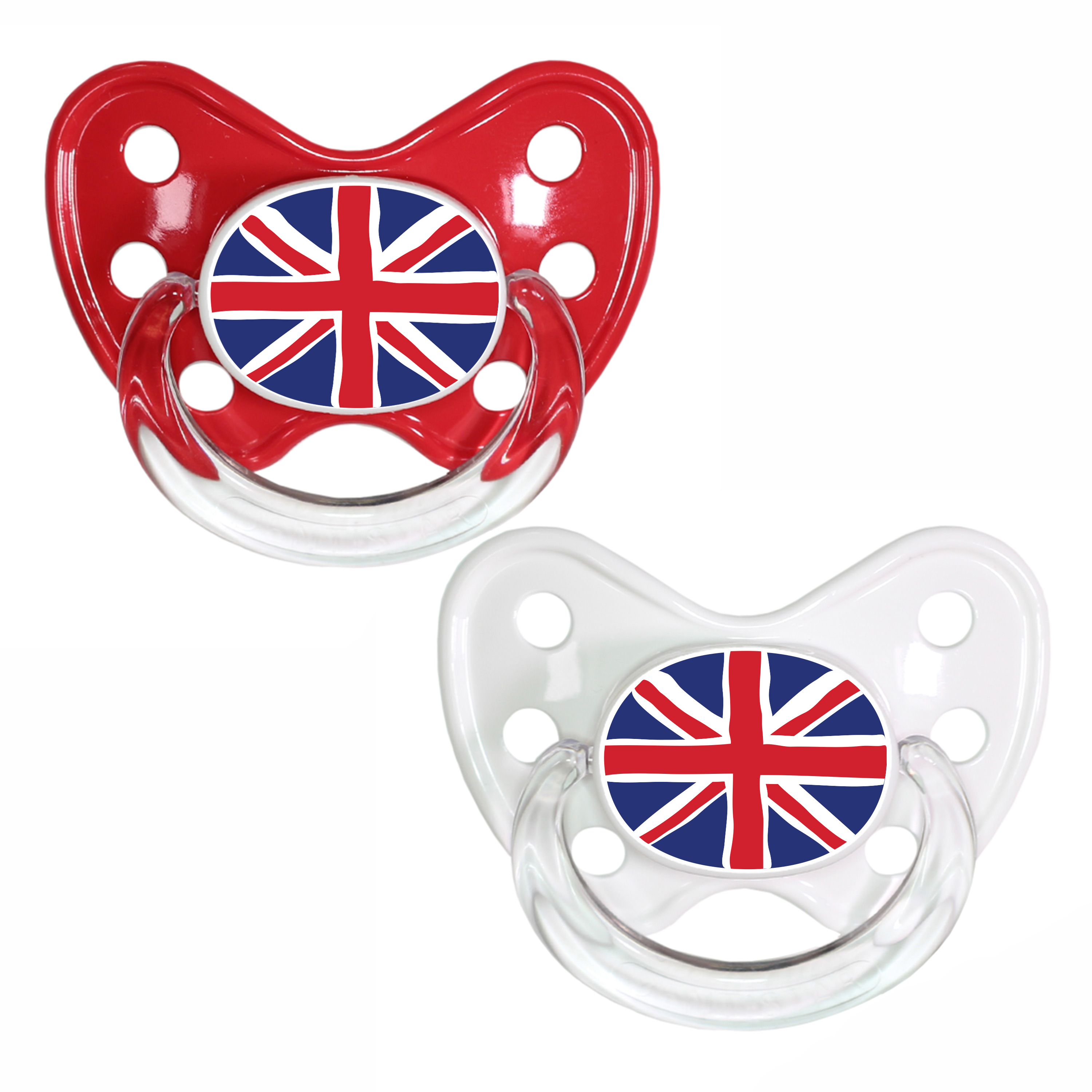 Schnuller Set Union Jack Rot 