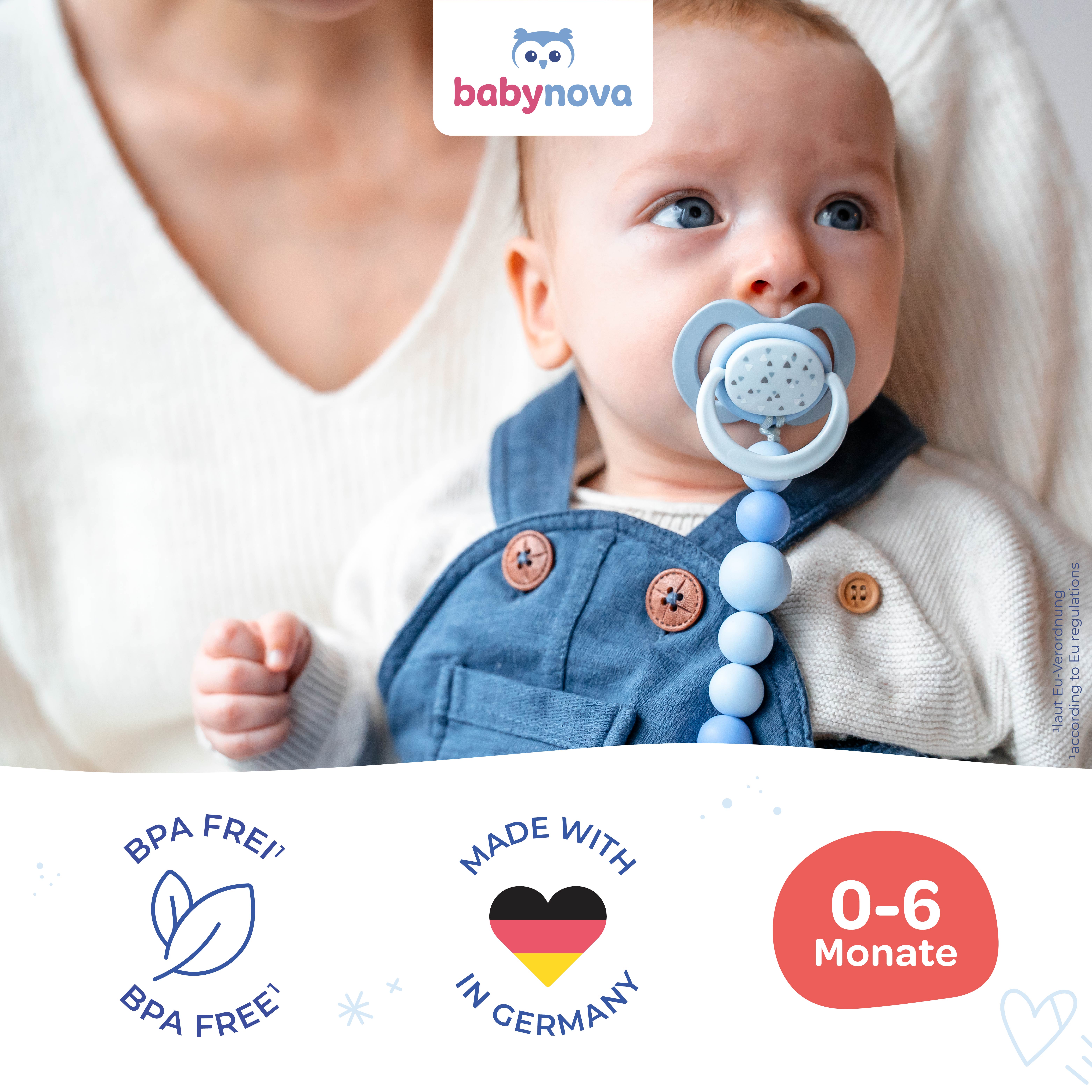 Schnuller Set  Hasen & Sterne Gr. 1 