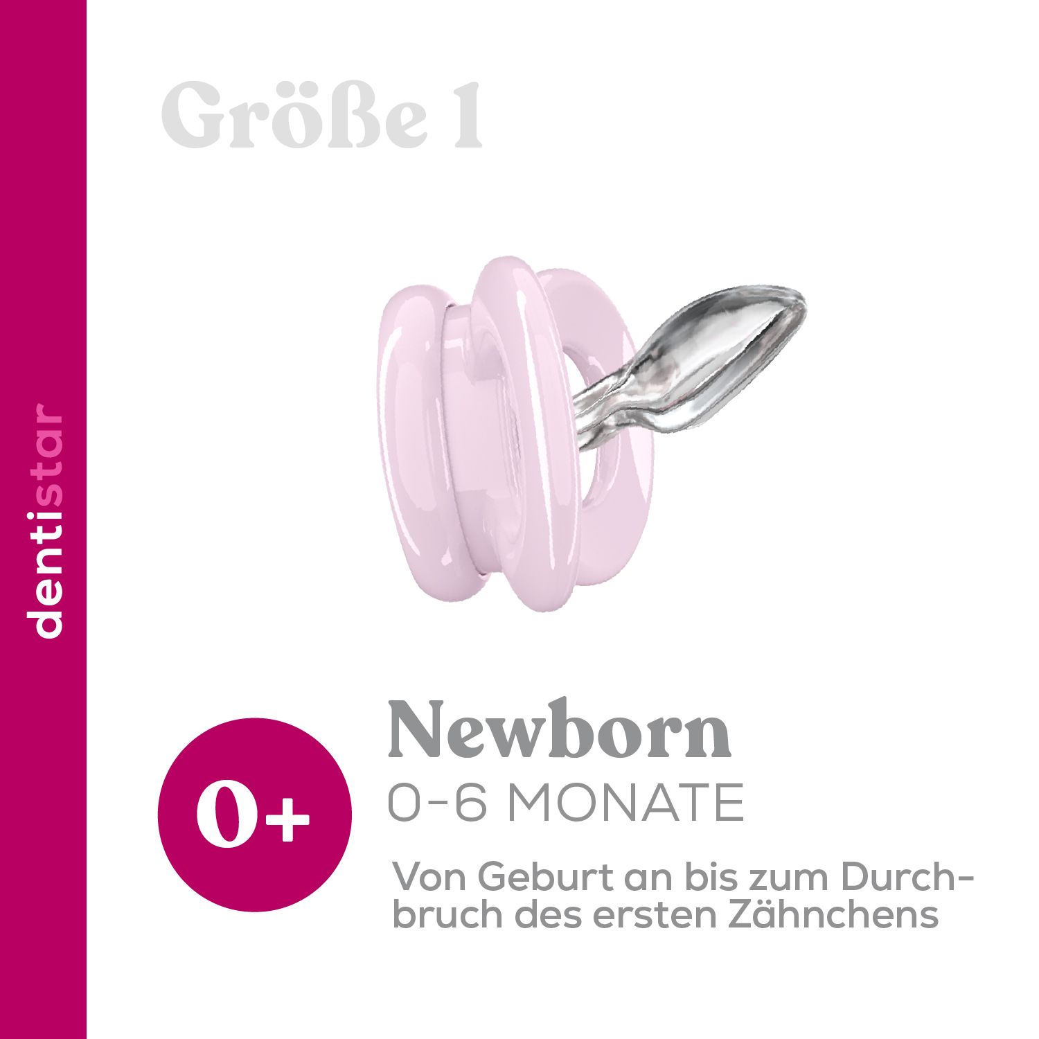 Day & Night Pacifier 2 Pack - Size 1 - Beige & Pink with Heart