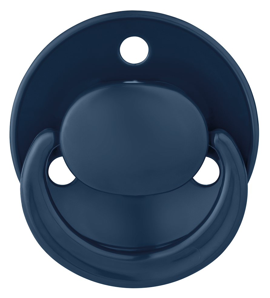 Latex Round Pacifier 1 Pack - Dark blue