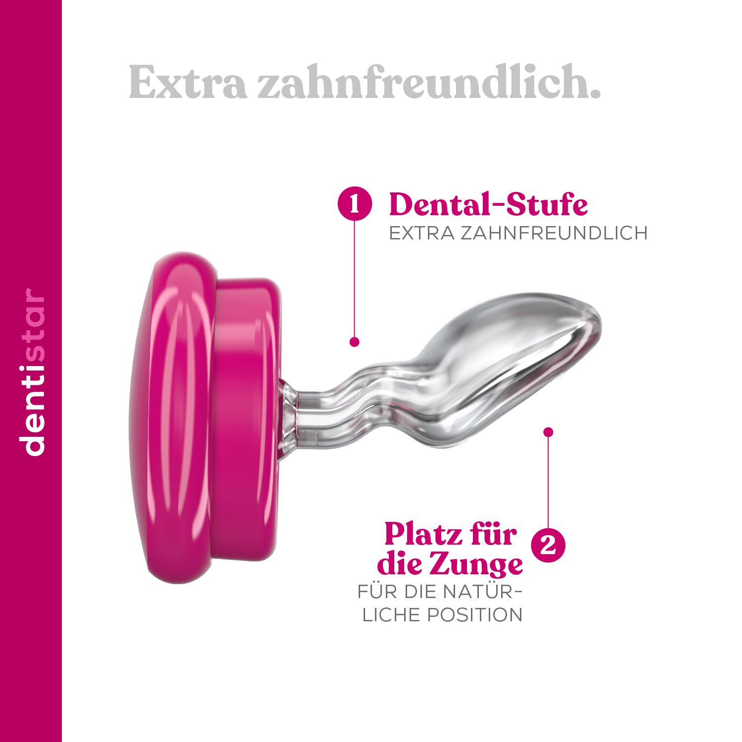 Day & Night Pacifier 3 Pack - Size 1 - Beige & Pink with Heart